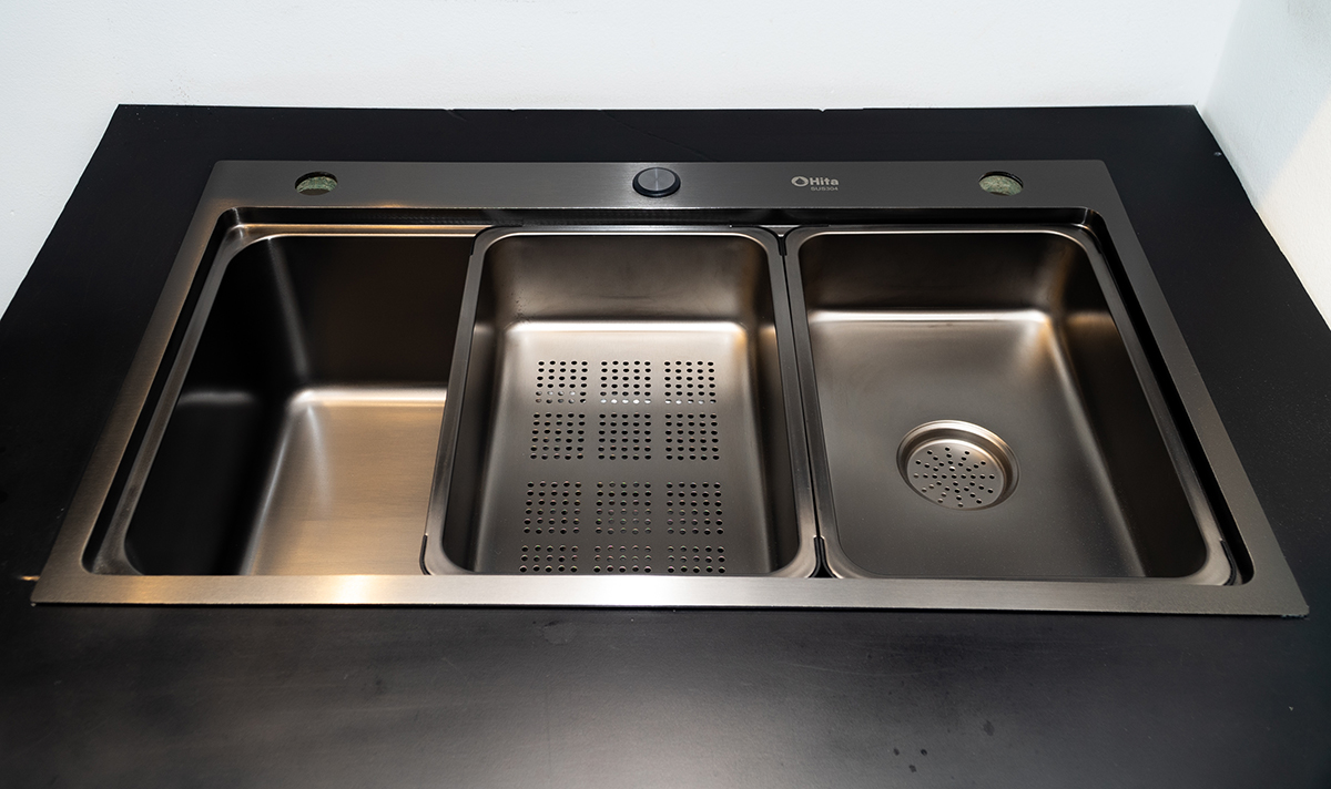 Chậu rửa chén 1 hố kèm khay HITA HDS7546D 75x46cm